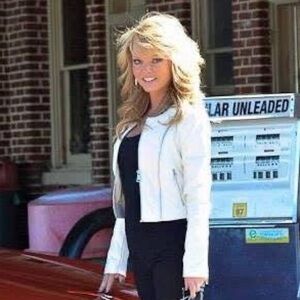 White Cache Faux Leather Jacket Size XS